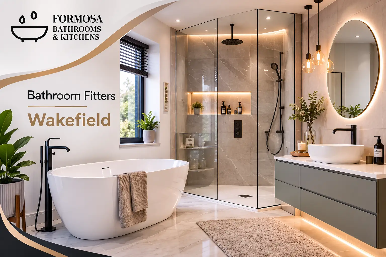 Bathroom Fitters Wakefield creating bespoke bathroom designs with premium finishes