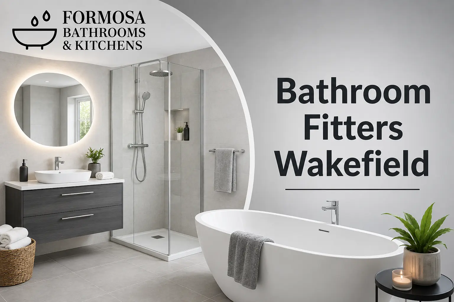 Bathroom Fitters Wakefield installing a modern luxury family bathroom