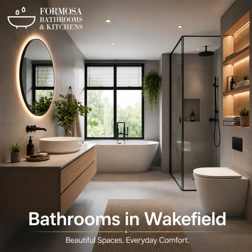 Luxury Bathrooms in Wakefield featuring contemporary bathroom fittings and smart layouts