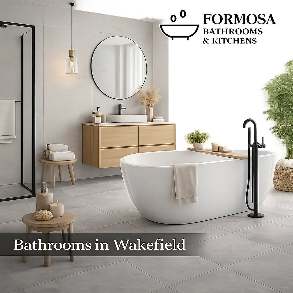 Elegant Bathrooms in Wakefield with space-saving storage and modern fixtures